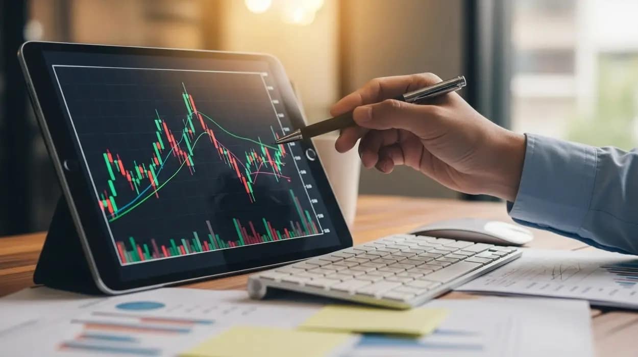 UK financial services market activity reflected in London skyline 2026