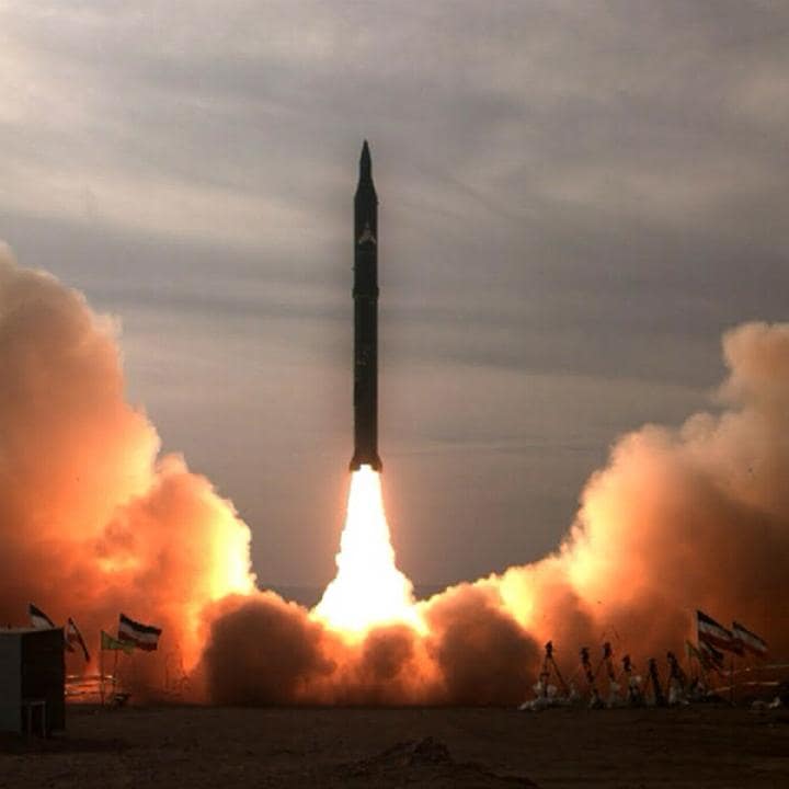 Iran Missile Launch Sends Shockwaves Through Middle East – Tehran 2026 1 Iran missile launch showing ballistic rocket rising from desert launch site